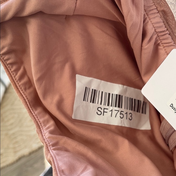 Elegant Off Shoulder Ruched Dress in Dusty Pink From Billy J - Picture 6 of 7